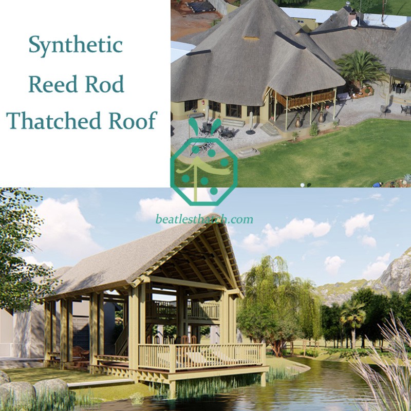 Synthetic Reed Rod Thatched Roof For Bungalow Structures