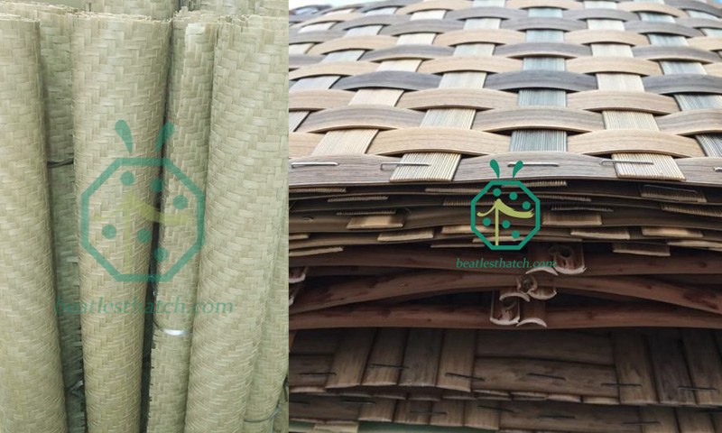 Some actual product photos of synthetic bamboo matting rolls