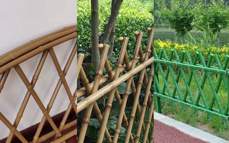 Vara de bambu de ferro quintal Tiki Hut cerca de jardim