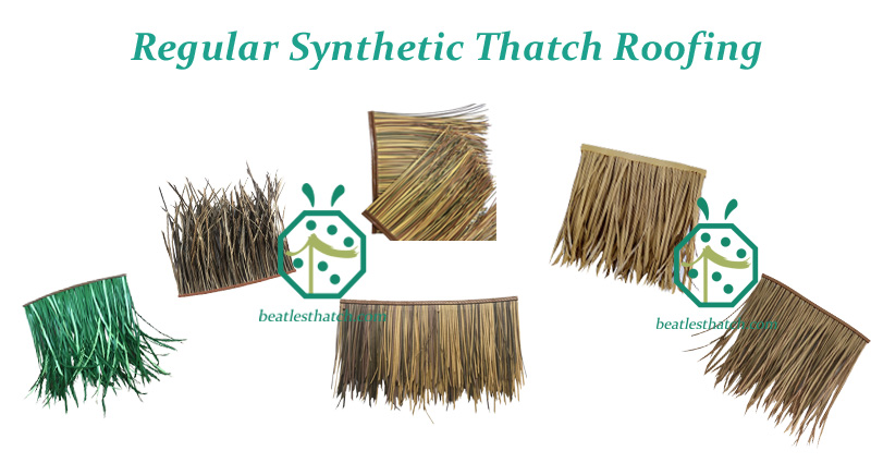 Synthetic thatch roof tiles for palapa construction