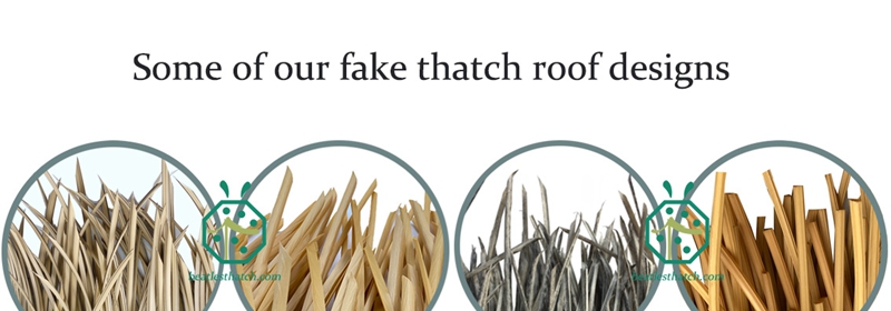 Palha de palmeira sintética, telhado de palha de folha de junco artificial, telhas de palha de palha de plástico