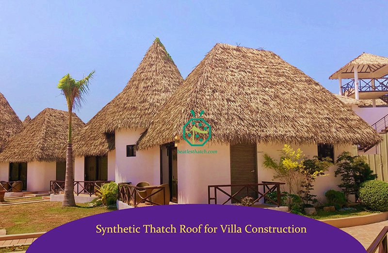 Cobertura de palha sintética tiki bar para construção de villas