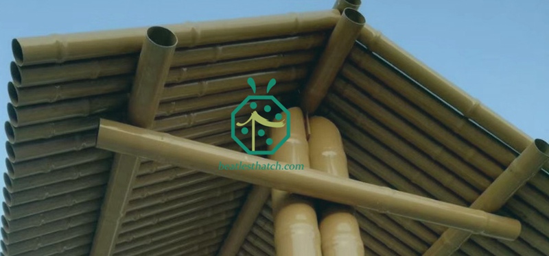 Estrutura de pátio de vara de bambu de aço inoxidável