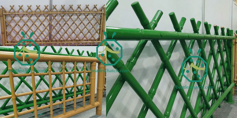 Varas de bambu de aço inoxidável para decoração de varanda em casa