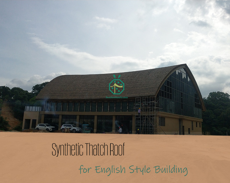 Telhado de palha sintética para decoração de telhado de construção de estilo inglês