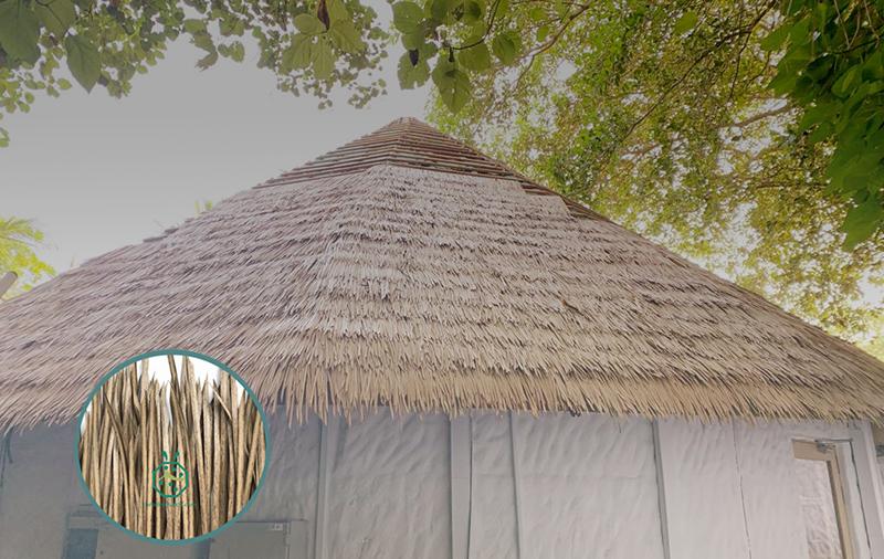 Telhado de palha artificial mais adequado para construção de cabanas tiki na sociedade moderna