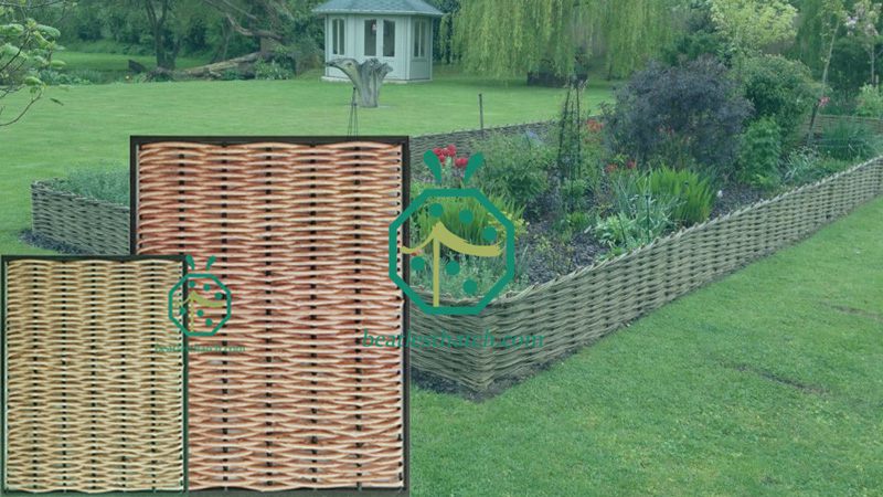 Artificial Willow Woven Screen Fence For Patio Border