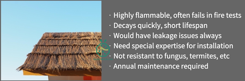 Disadvantage of Natural Thatch Roof Materials in Tropical Weather
