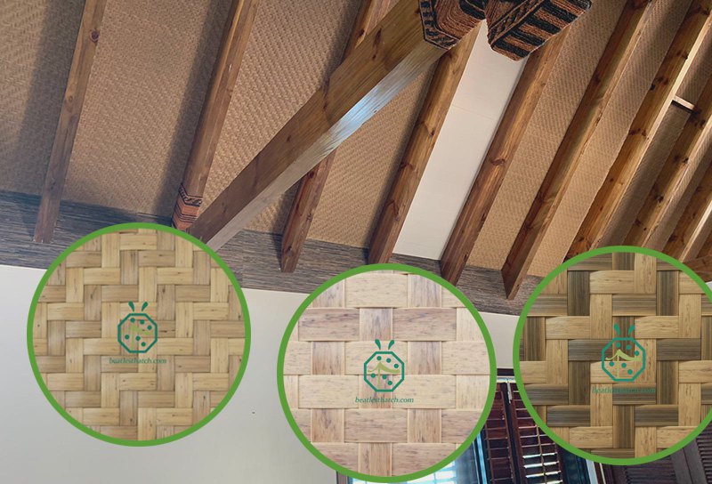 Artificial rattan cane mesh webbing ceiling mat designs for SPA, restaurant, KTV, racetrack celing decoration