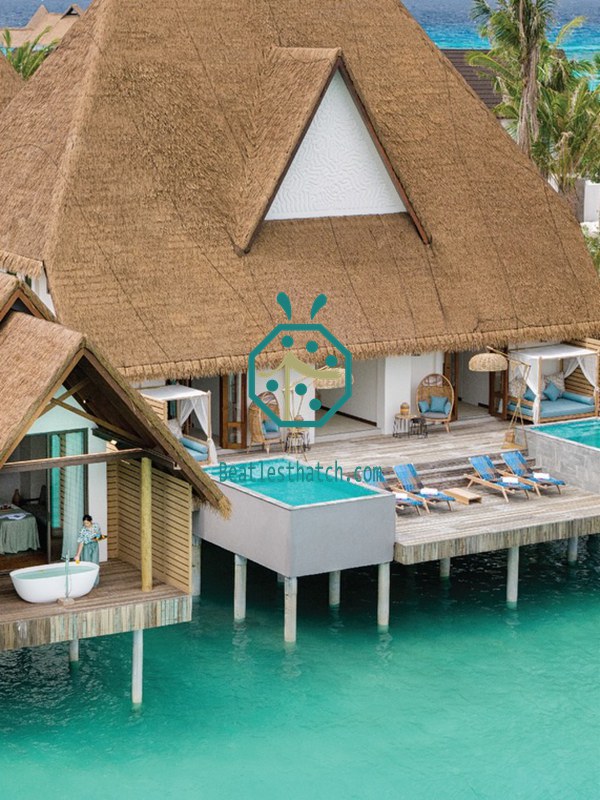 Maldives Overwater Villa Synthetic Thatch Roofing Project #