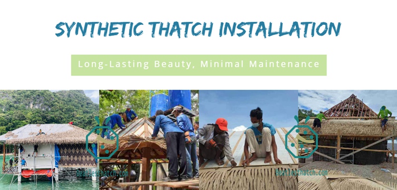 How To Thatched Chalet Roof Using Synthetic Thatch Tiles