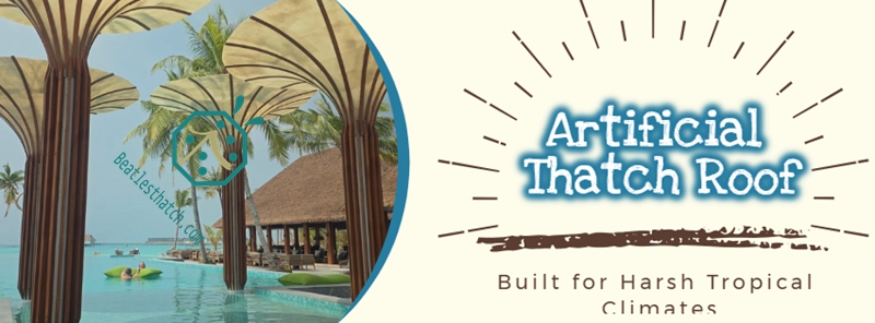 Synthetic thatch roof products for outdoor wooden log structure decoration Synthetic thatch roof products for outdoor wooden log structure decoration