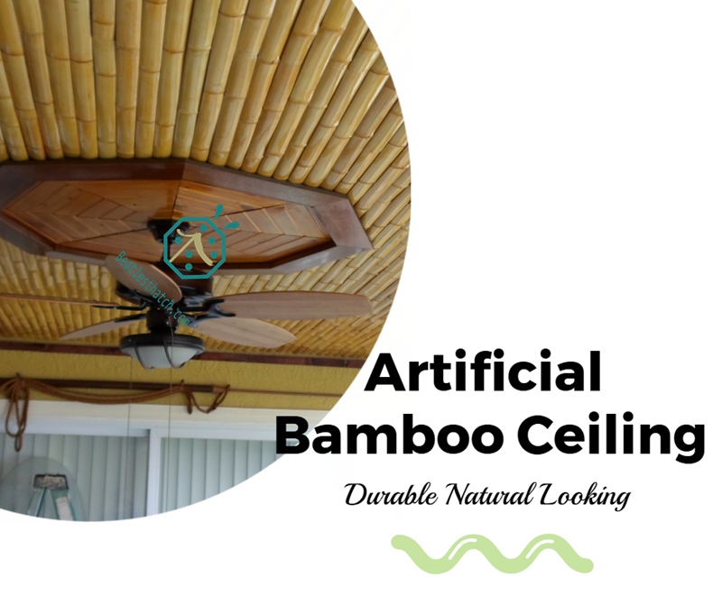 Plastic bamboo panel ceiling for home interior design