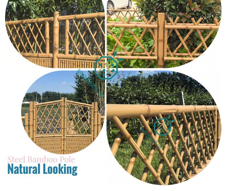 Steel bamboo fence