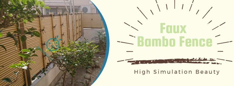 Synthetic resin artificial bamboo pole garden fence design