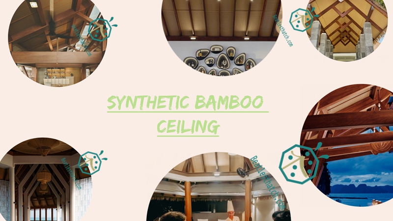 Plastic bamboo woven ceiling panel for resort in Maldives Plastic bamboo woven ceiling panel for resort in Maldives