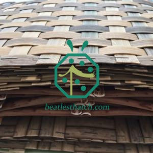 magníficos painéis de cobertura de teto de bambu sintético para casa de campo