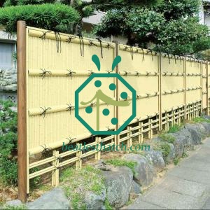 Artificial bamboo fencing panel