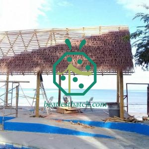 Fireproof Plastic Palm Tree Thatch Roof Panel Martinique For Bohio