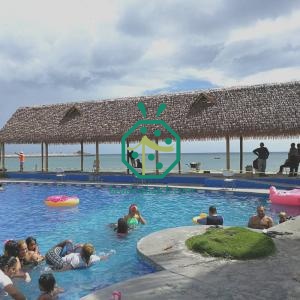 Cobertura sintética de palha para hotel resort de praia nas Maldivas