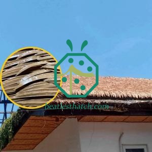 Wooden House Artificial Palmex Thatch Roof Panels For Resort, Theme Park, Waterfront Bungalow