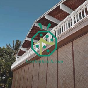 Esteira de bambu artificial para fachada de parede externa