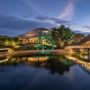 Tropical Beach Tourism Hotel Artificial Bungalow Thatch Roof
