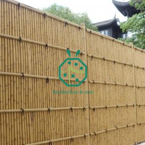 Creative bamboo fence screen design by road