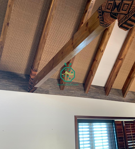 Weavemat de bambu artificial moderno Bahay Kubo para projeto de teto nas Filipinas