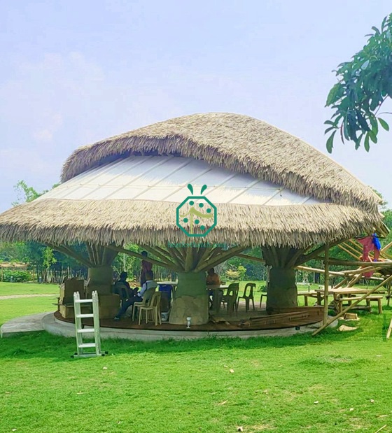 Telhado Nipa Sintético para Parque Ecológico Eco Farm Patio nas Filipinas