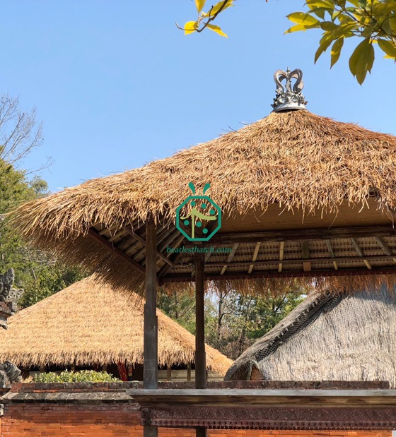 Construção de projeto de telhado de palha sintética no Japão