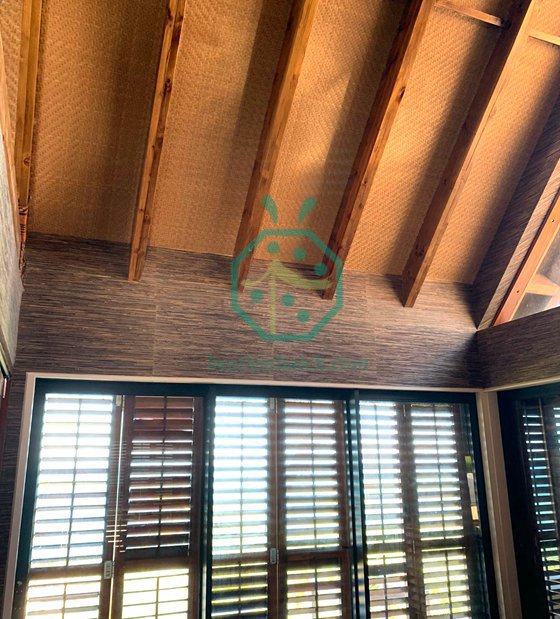 tapete de bambu artificial Para projeto de decoração de teto em fiji
