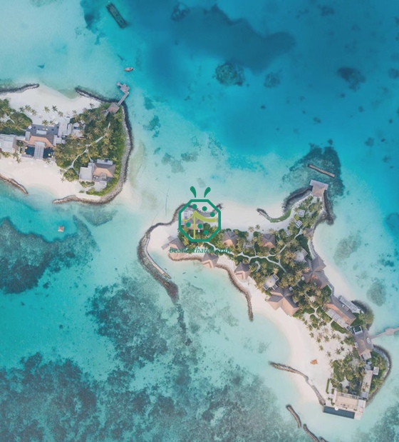 O Maldives Resort Hotel escolheu telhas artificiais de palha Cadjan de alto padrão para o projeto Water Villa Bungalow