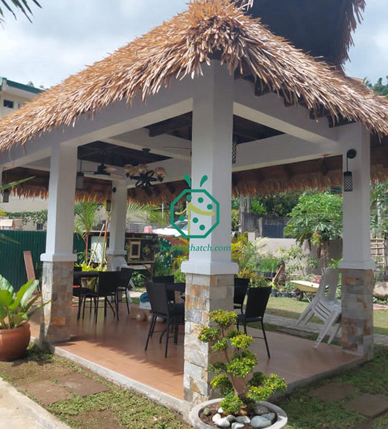projeto de telhado de palha nylon para Projeto residencial de Laguna em Luzon, Filipinas