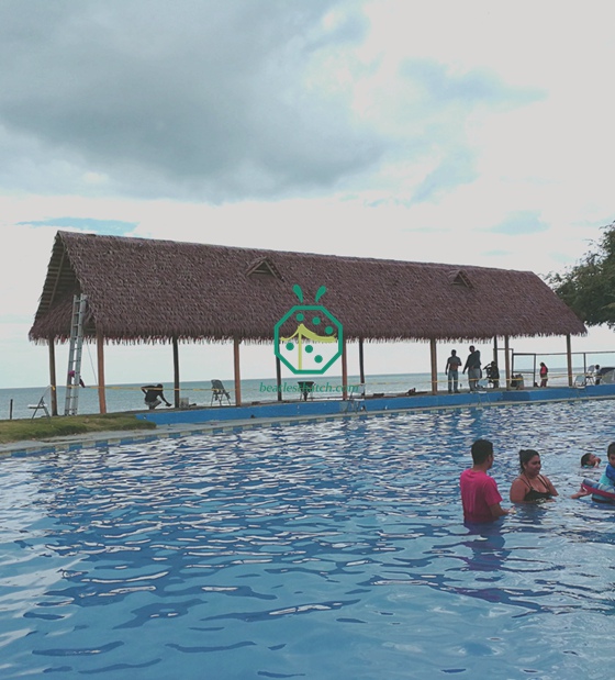 cobertura de palha sintética para piscina da praia do panamá