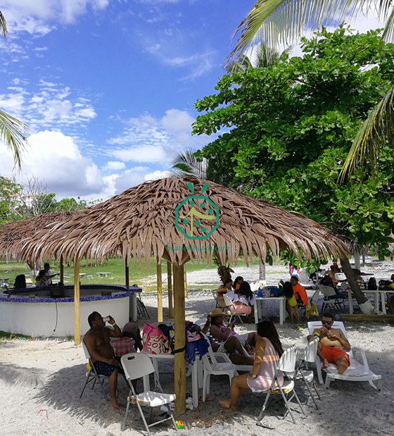 Parque de Diversões Panamá Área de Descanso Turístico Guarda-sóis de Palha Sintética